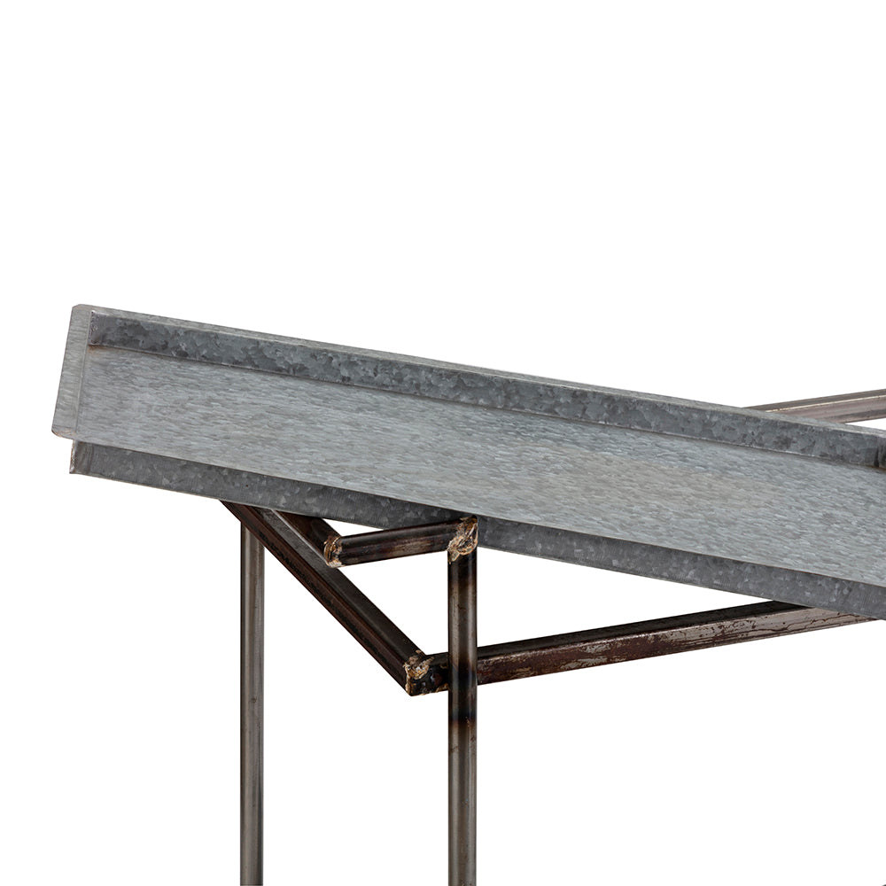 Percy Galvanized Metal Bar Cart