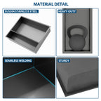 19" x 15" Stainless Steel Shower Niche Double Shelf, Gunmetal