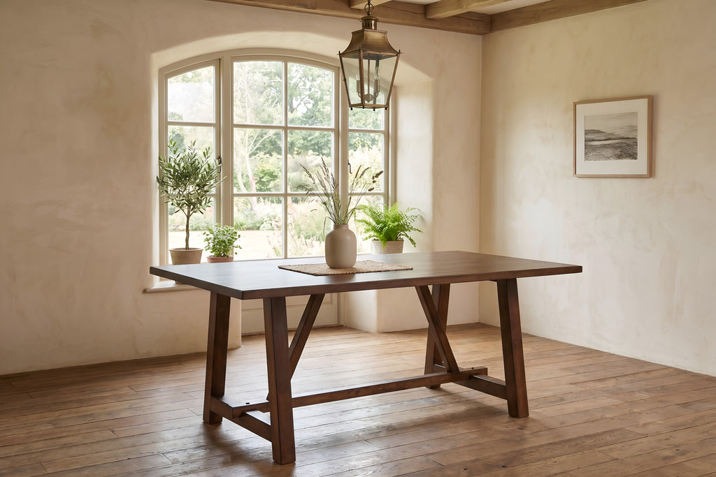 Farmhouse Style Dark Dining Table