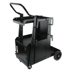 2-Tier Heavy Duty Welding Cart with Anti-Theft Lockable Cabinet