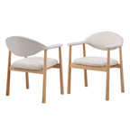 Upholstered Dining Chairs with Curved Back