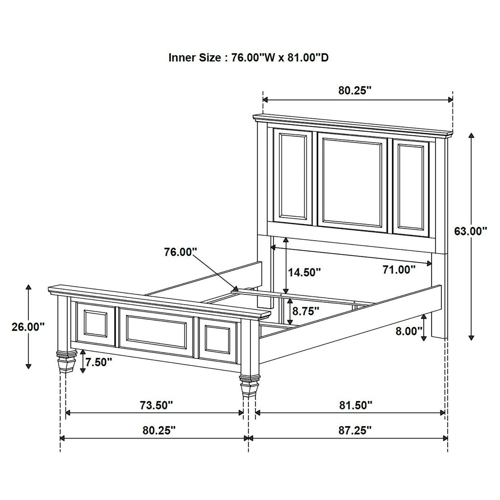 Chelema Eastern King Panel Bed