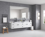 84 x 48 Inch LED Bathroom Mirror with Front and Backlight