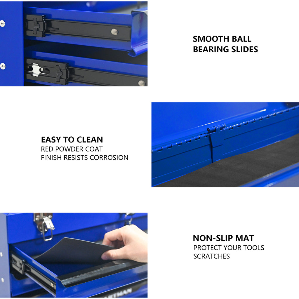 20-Inch Steel Portable Tool Box with Drawers - Tool Storage Box