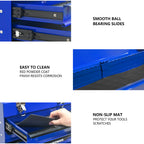 20-Inch Steel Portable Tool Box with Drawers - Tool Storage Box