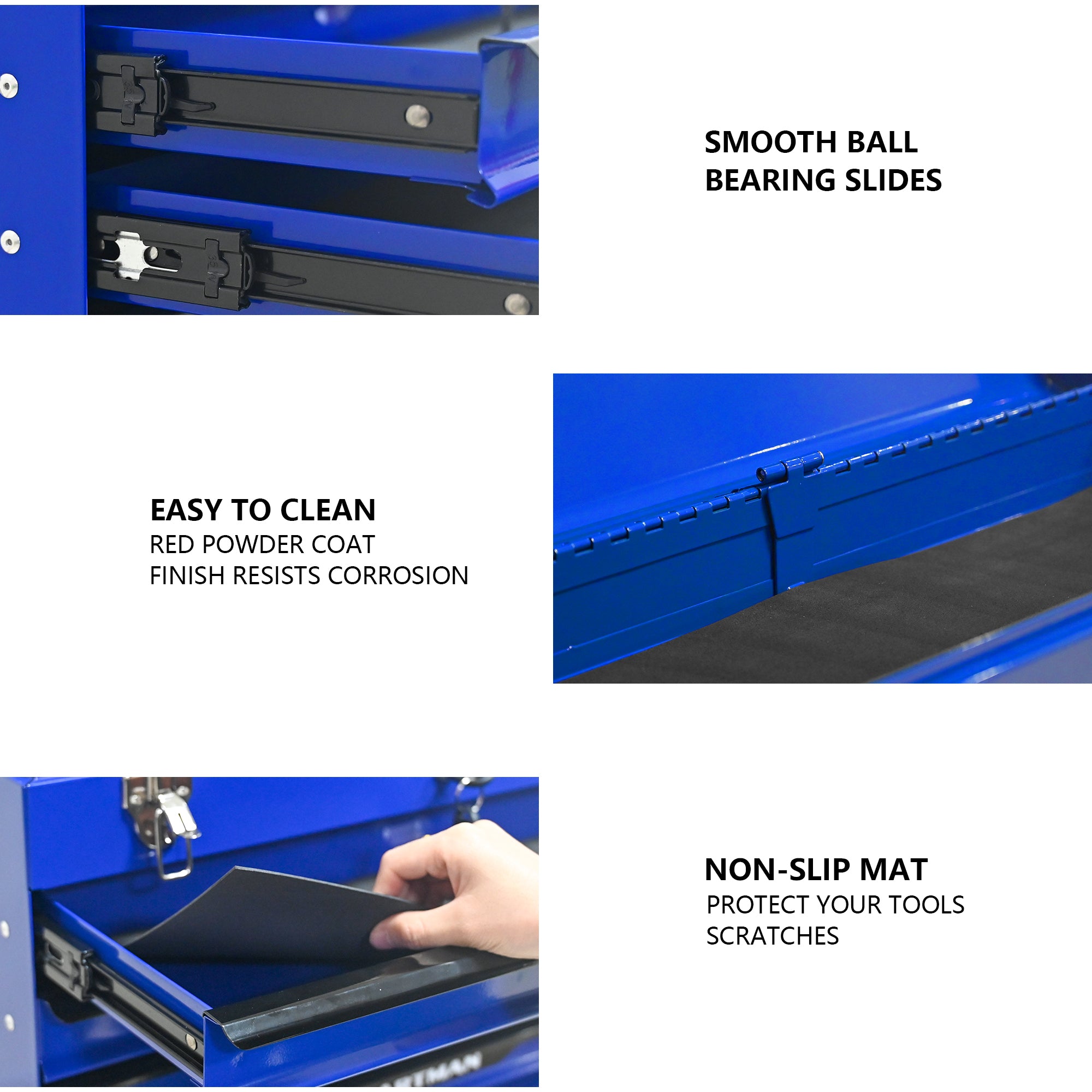 20-Inch Steel Portable Tool Box with Drawers - Tool Storage Box