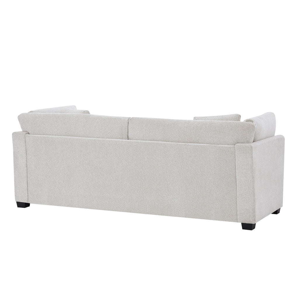 83.50" Modern Flared Arms Sofa (Beige)