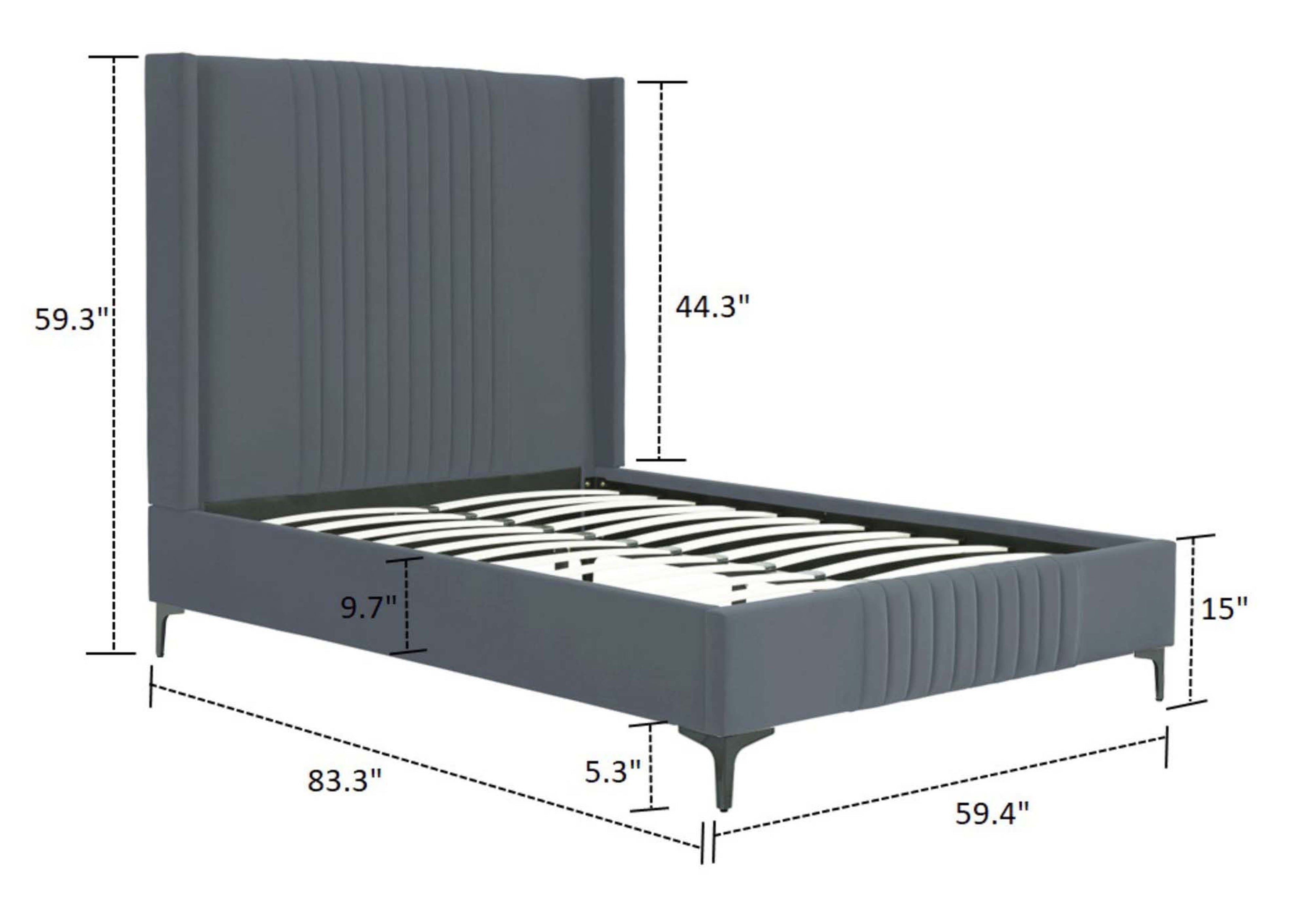 Promenade Upholstered Velvet Full Bed