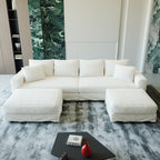 Plush Corduroy 4-Seat Sofa