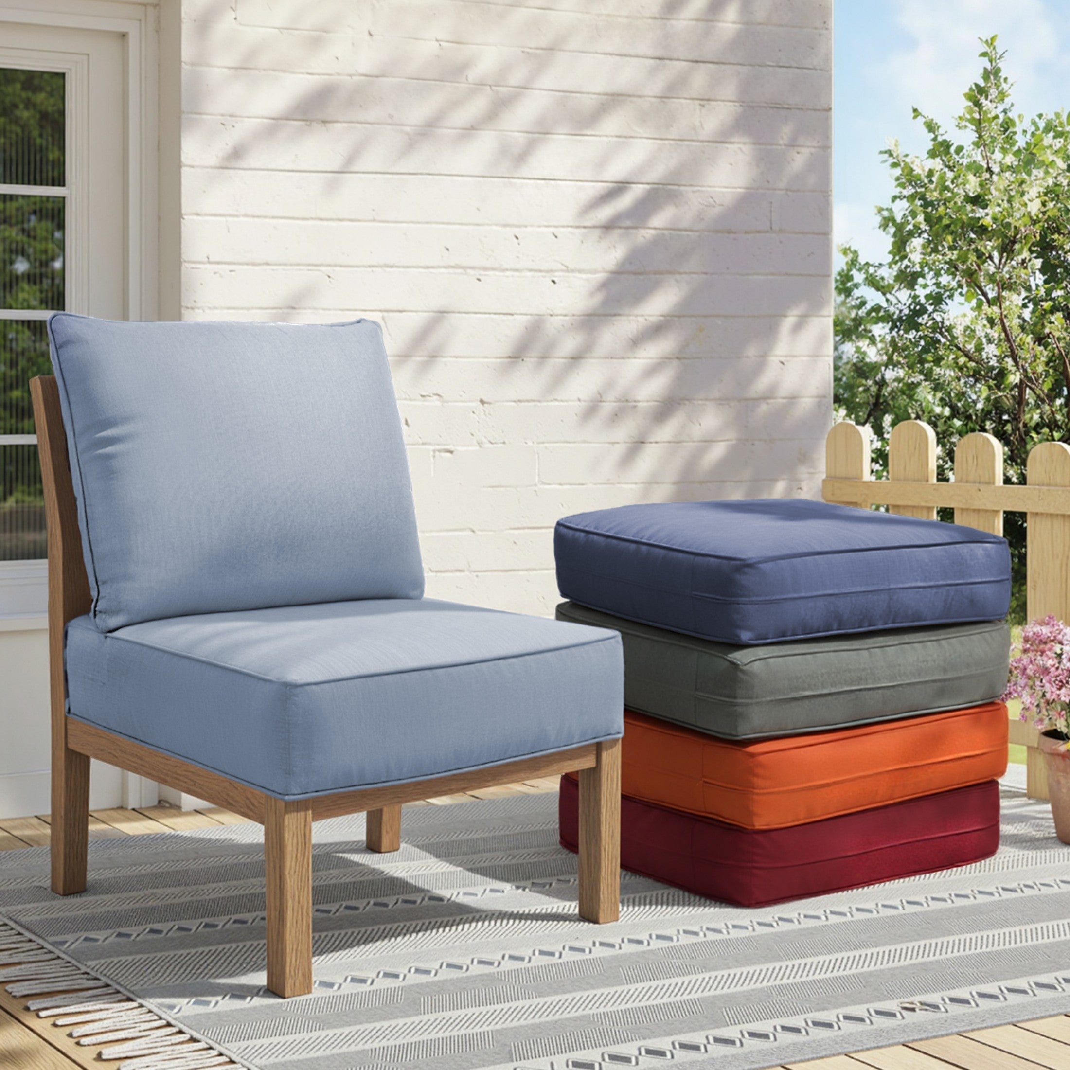 6 Inch Thicker Outdoor Chair Cushion Set