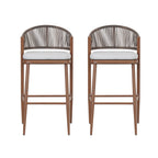 Outdoor 30.25" Seat Height Aluminum Frame Barstools