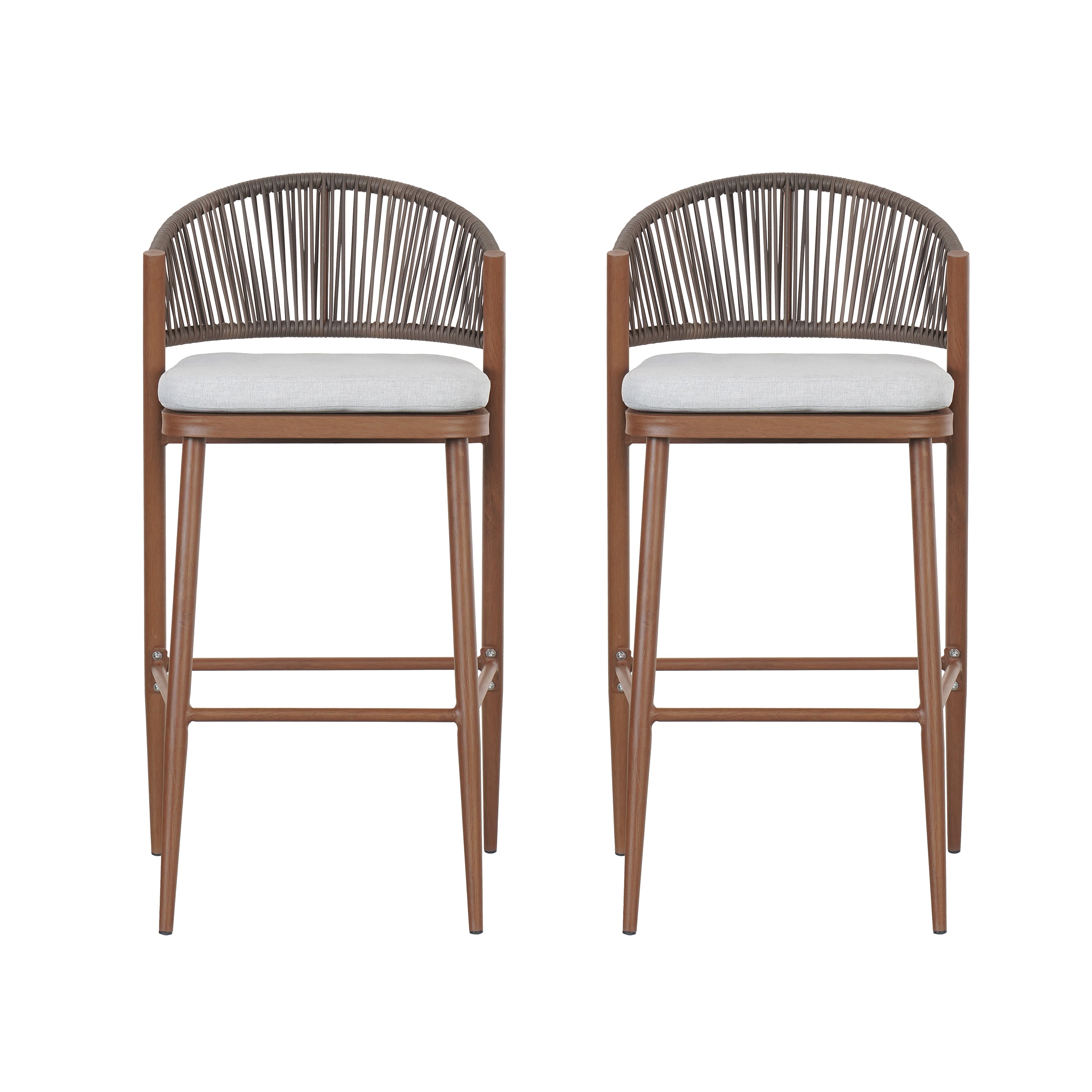 Outdoor 30.25" Seat Height Aluminum Frame Barstools