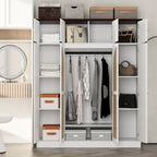 70.87" Tall 8-Door Large Capacity Armoire Wardrobe Closet