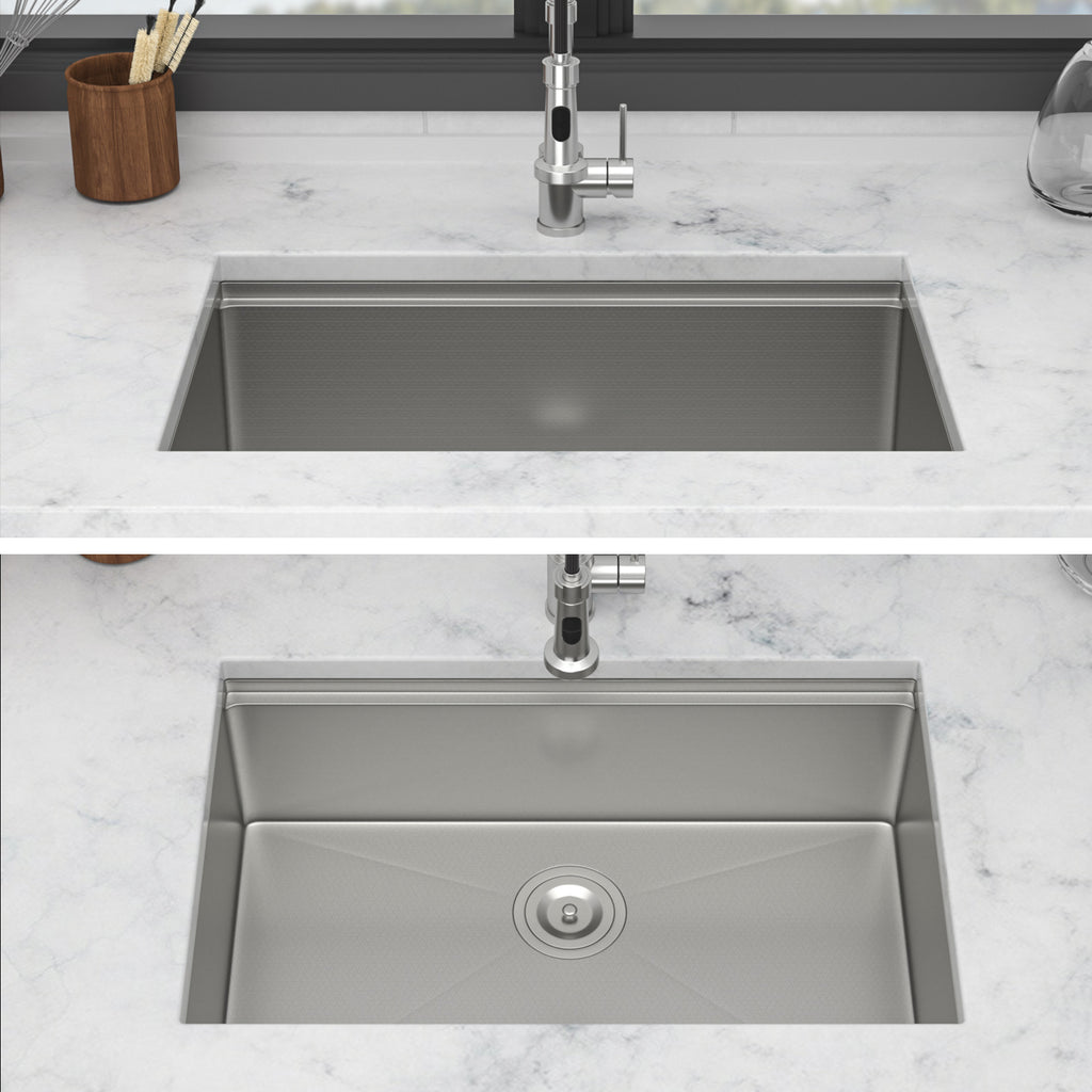 30" Undermount Kitchen Sink - 16 Gauge Stainless Steel Workstation