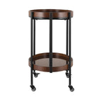 Oval 2 Shelf Dark Kitchen Cart