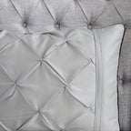 7-Piece King 100% Polyester Pieced Pleated Tufted Comforter Set
