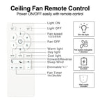 YUHAO 52 Inch Integrated LED Ceiling Fan Lighting with Remote Control