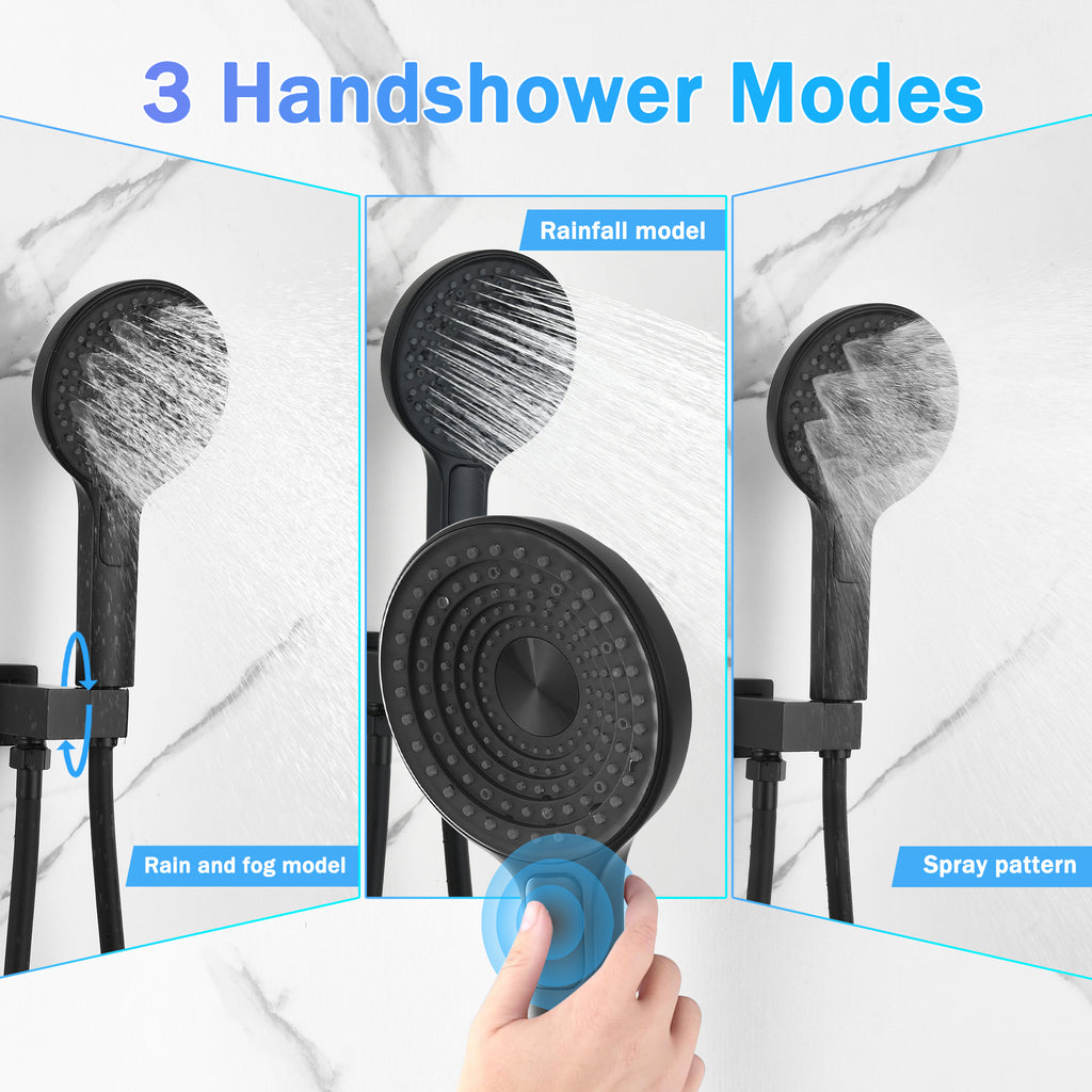 Modern Minimalist Concealed Shower System 2-Function Set