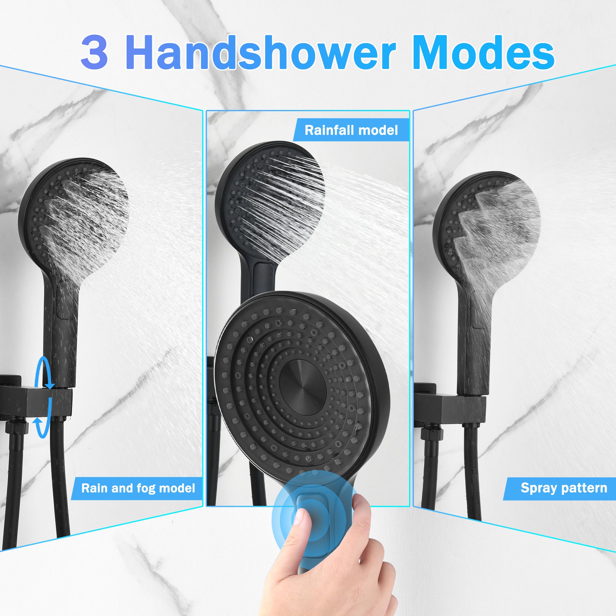Modern Minimalist Concealed Shower System 2-Function Set