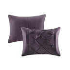 7 Piece Tufted Comforter Set - Plum Cal King