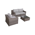Fully Assembled Wicker 3-Person Seating Set with Cushions
