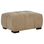Plather Camel Upholstered Rectangular Ottoman