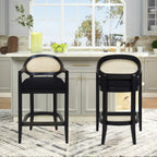 Americana Mid-Century Modern 26" Cane Back Counter Stool