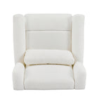 Power Recliner Chair Swivel, Boucle Upholstered
