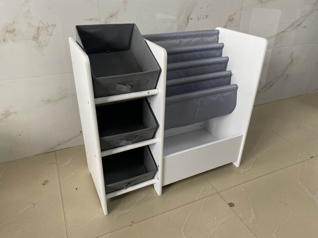 Kids Bookshelf and Toy Storage Organizer