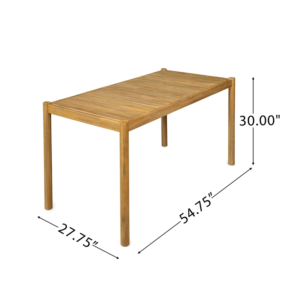 5-Piece Outdoor Acacia Wood Dining Set