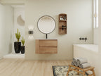 30" Wall-Mounted Bathroom Vanity With Sink and Storage Rack
