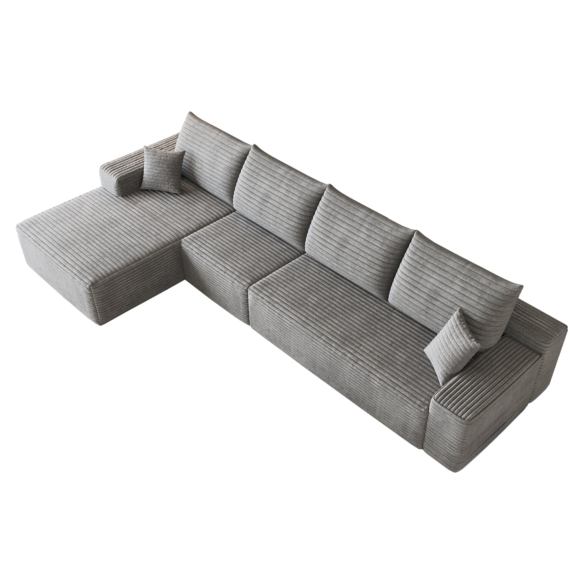 135" Cloud Sectional Couch with L-Shape Chaise