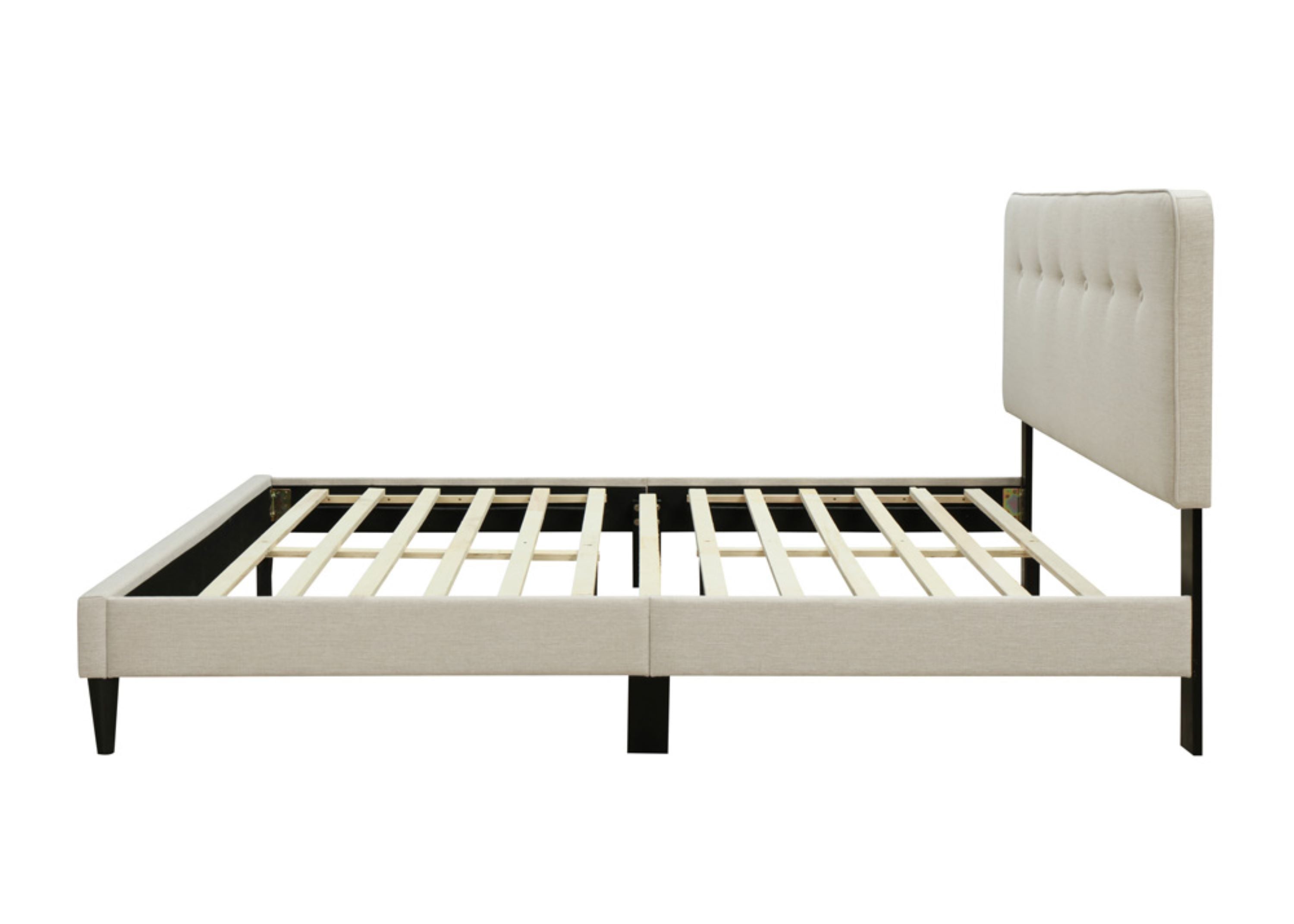 Queen Sized Upholstered Bed in a Box with USB