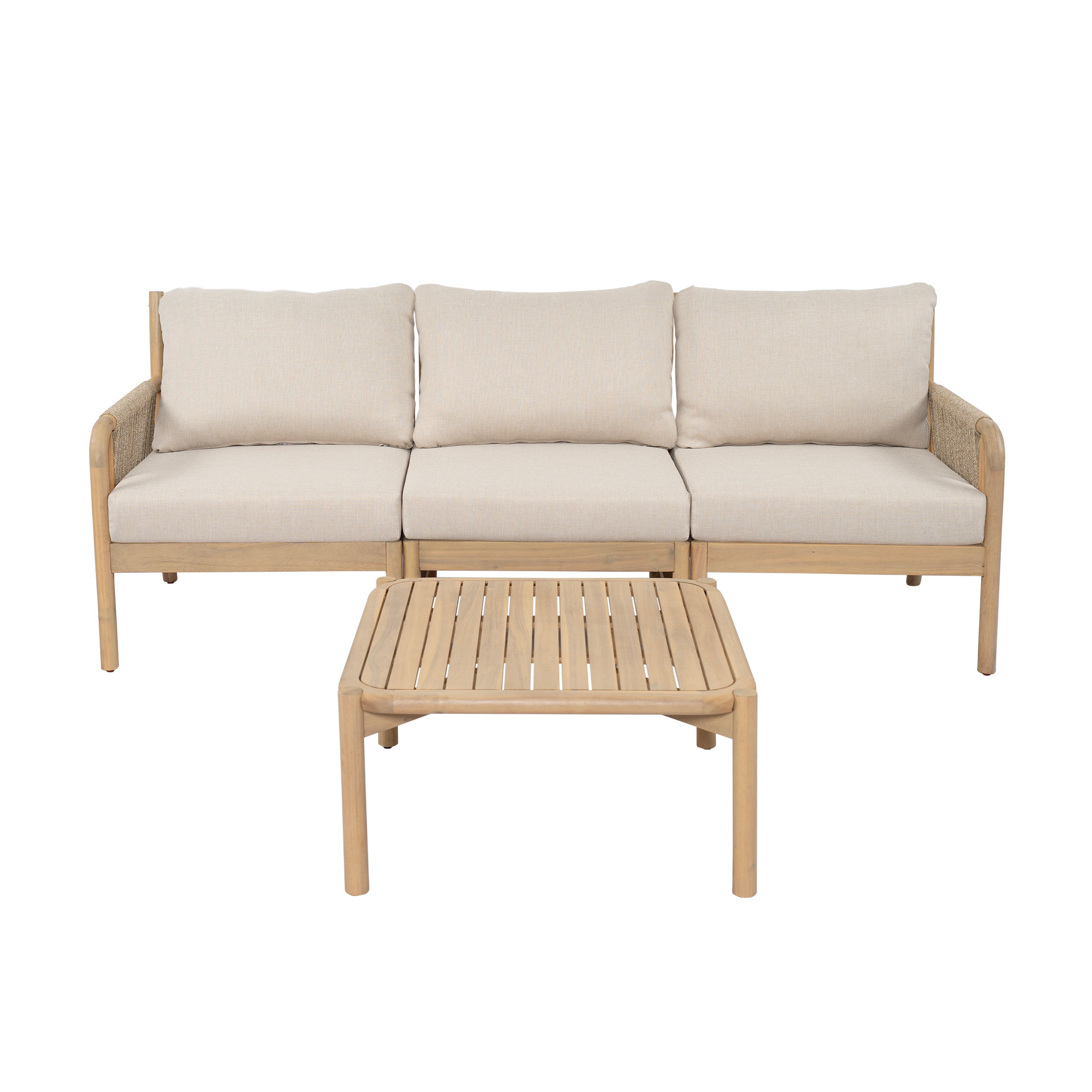 Casper Outdoor 3-Seater Sofa and Coffee Table Set