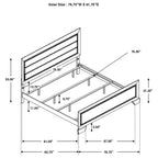 Villeparisis Dark Cocoa Eastern King Panel Bed