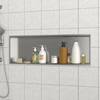 37" x 13" Stainless Steel Shower Niche, Brushed Nickel