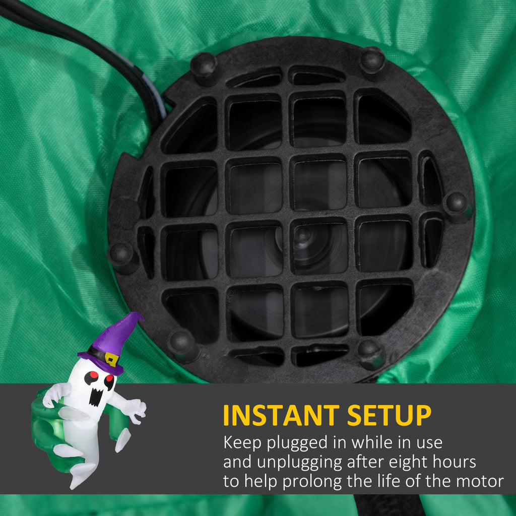 Outsunny 4ft Inflatable Halloween Decoration – Ghost in Hat
