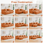 Soft Teddy Fabric Boneless Sofa