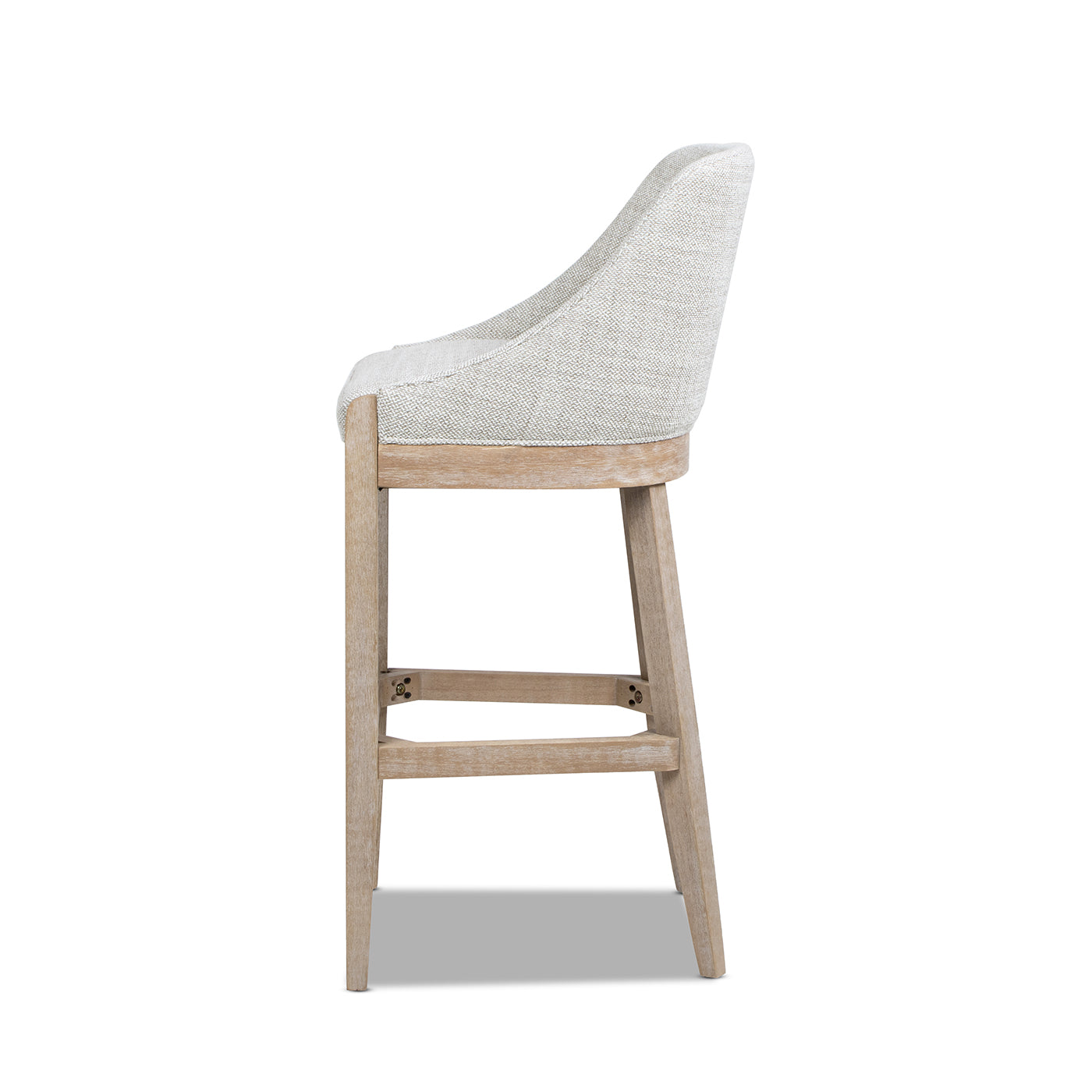 Newport 30.5" Coastal Curved Back Upholstered Barstool