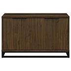 Thurston Dark Pine 4-Door Engineered Wood Accent Cabinet