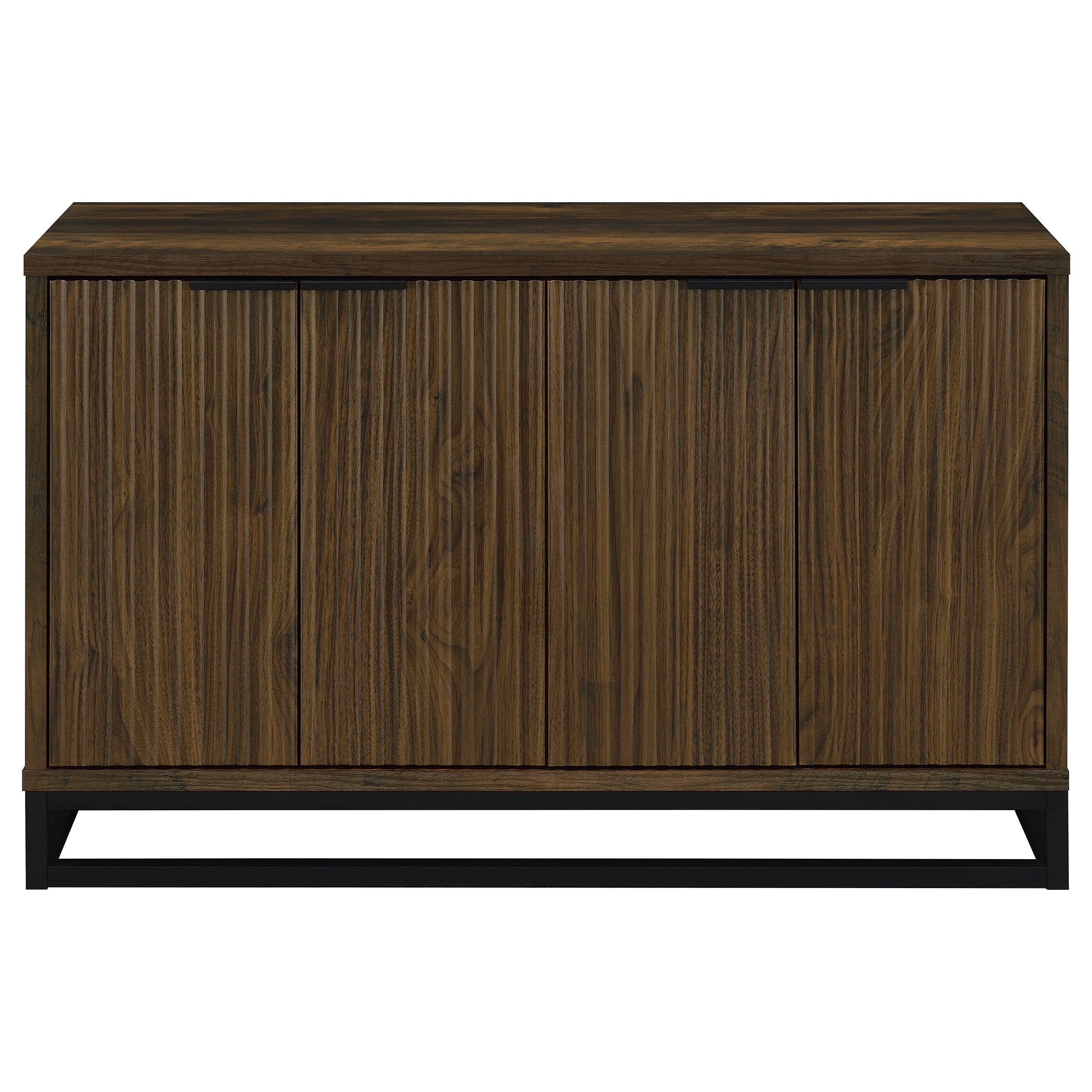 Thurston Dark Pine 4-Door Engineered Wood Accent Cabinet