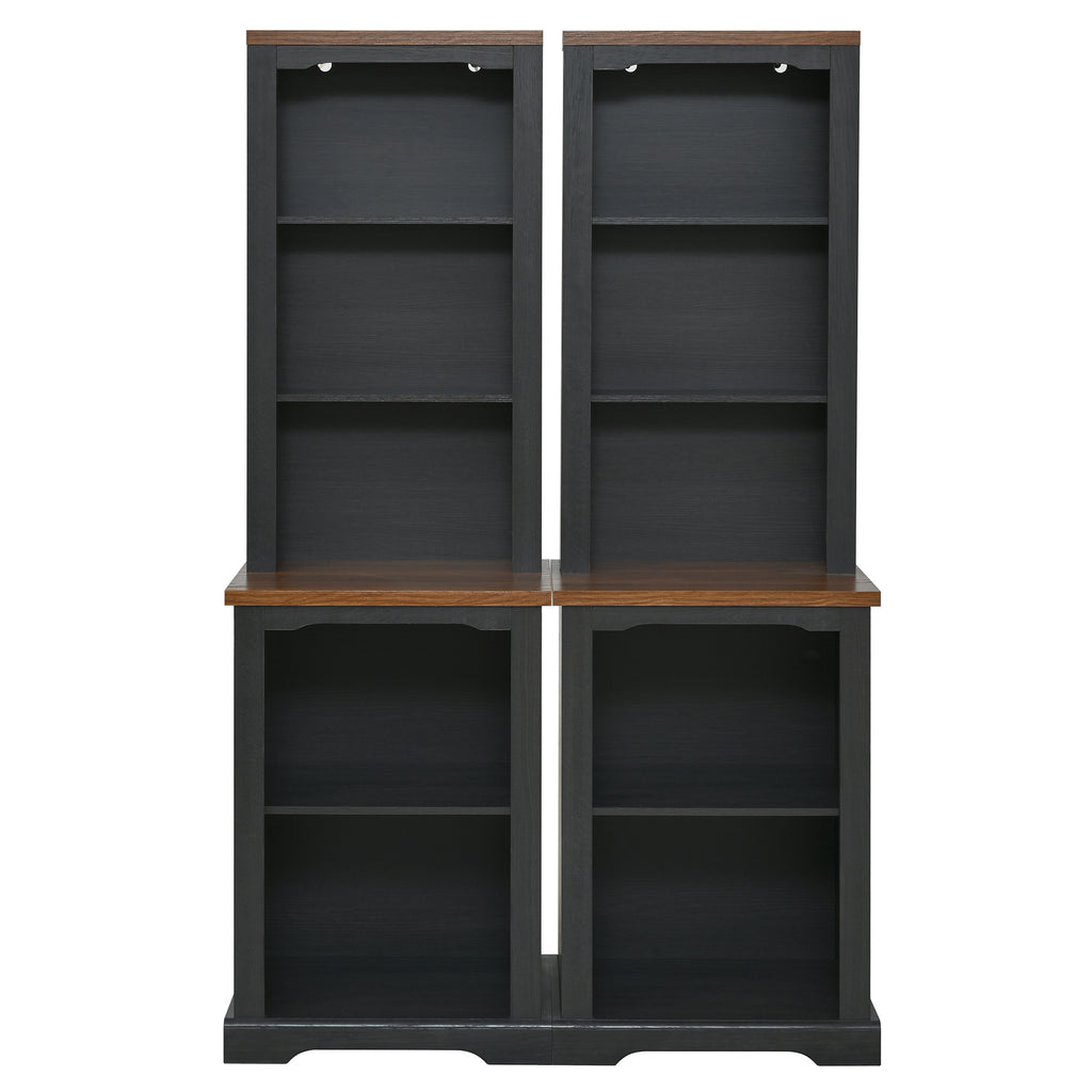 On-Trend Two-Piece Elegant Freestanding Tall Cabinet