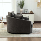 56.3'' Wide Upholstered Round Accent Cuddle Chaise