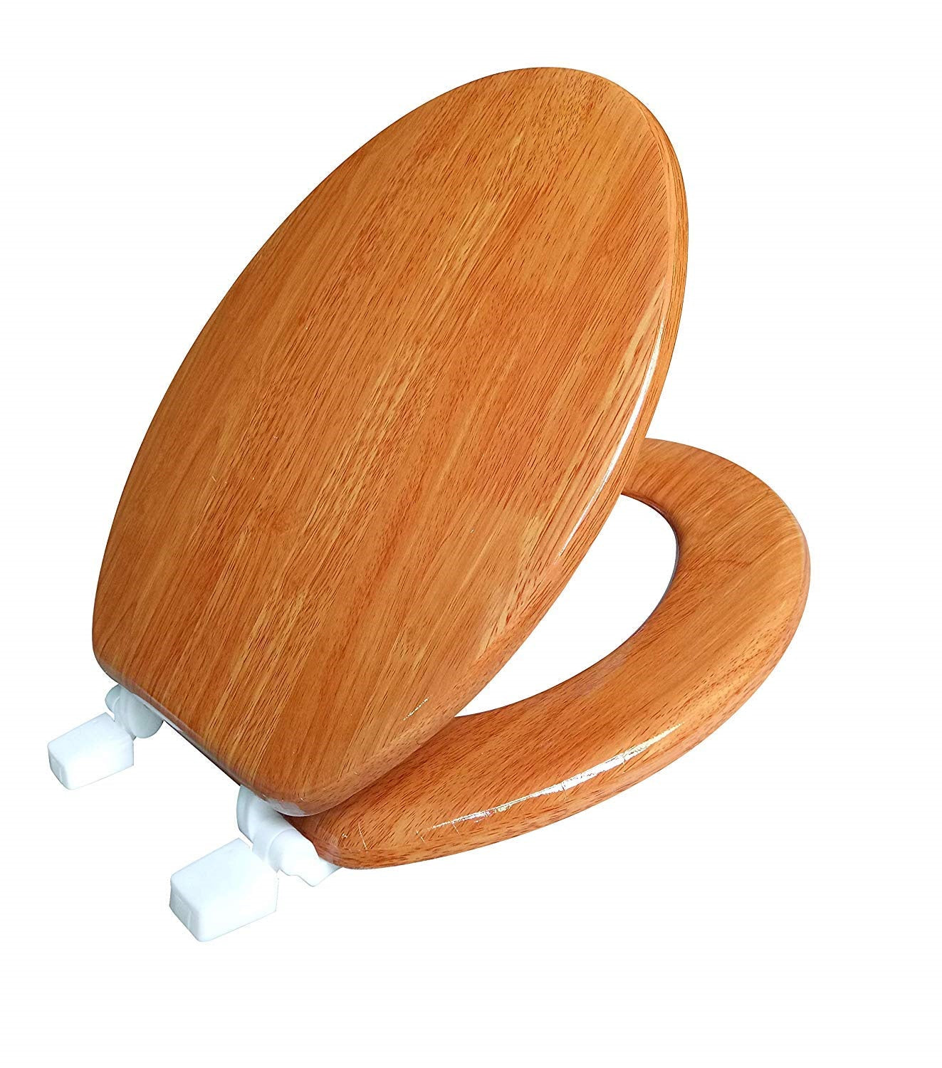 J&V Textiles Round Toilet Seat With Easy Clean & Change Hinge