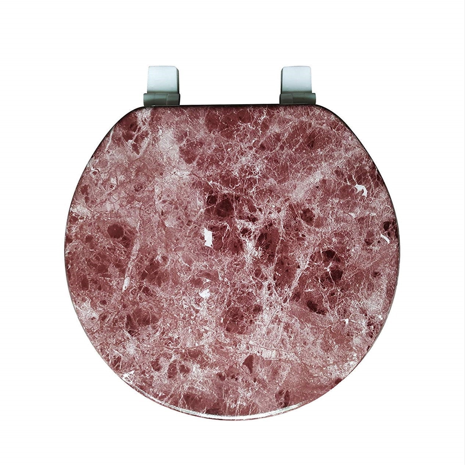 J&V Textiles Round Toilet Seat With Easy Clean & Change Hinge
