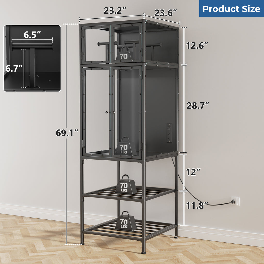 3D Printer Cabinet with Double Layer 3D Printer Filament Storage Rack