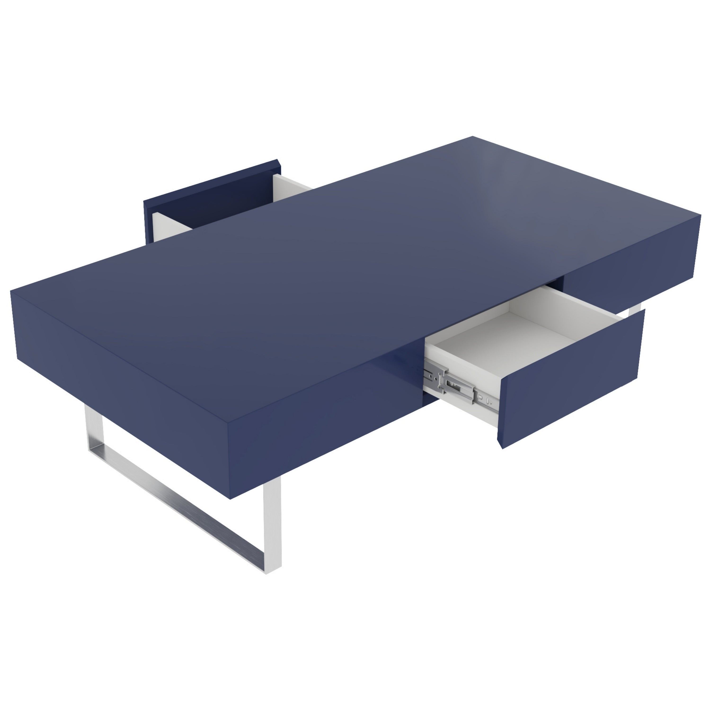 High Gloss Coffee Table - 52.4" x 26.8" x 15.6"