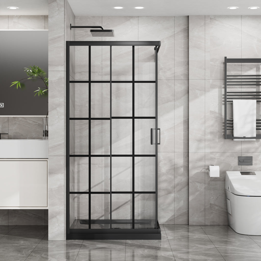Goodyo Corner Shower Enclosure 36 in. D x 36 in. W x 72 in. H