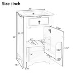 20-Inch Bathroom Vanity with Ceramic Sink, Soft Close Door & Storage Rack