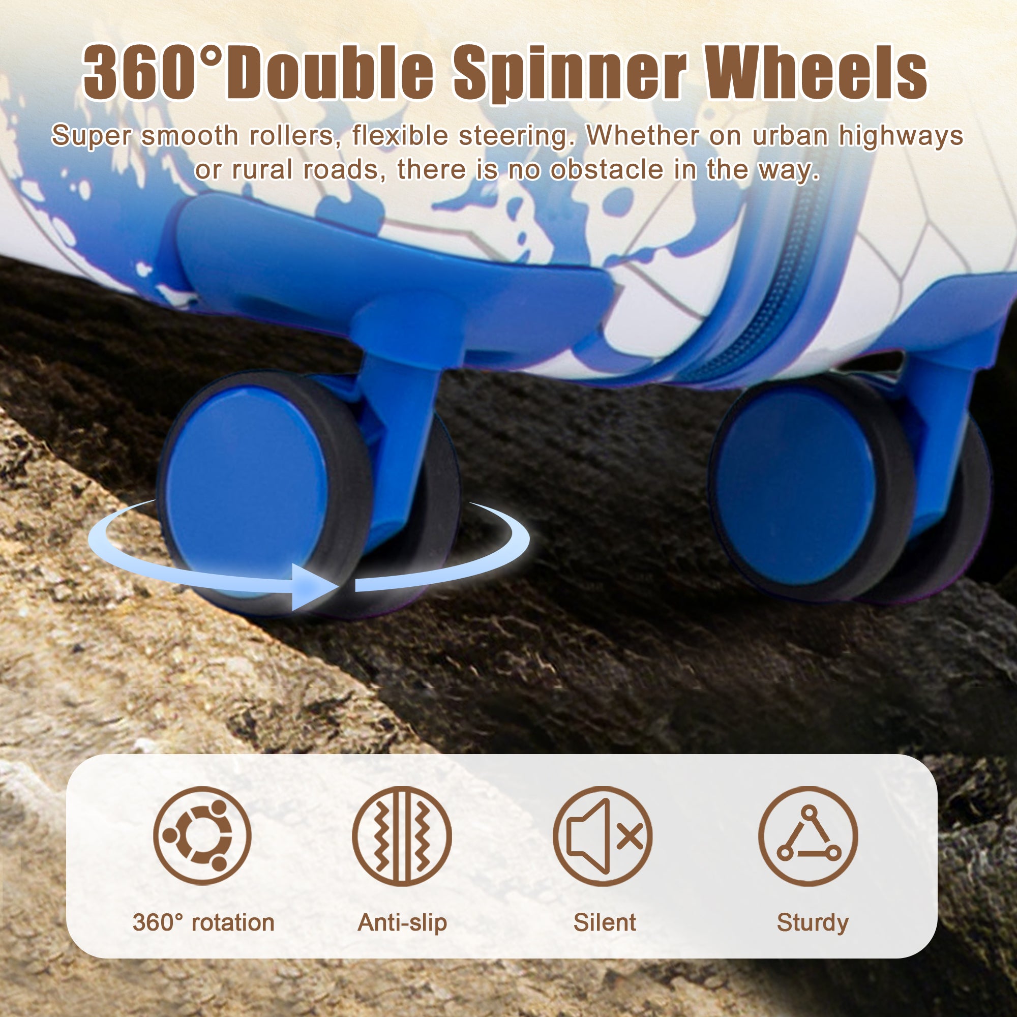 28 Inch PC Spinner Wheel Luggage, Carry On Suitcase